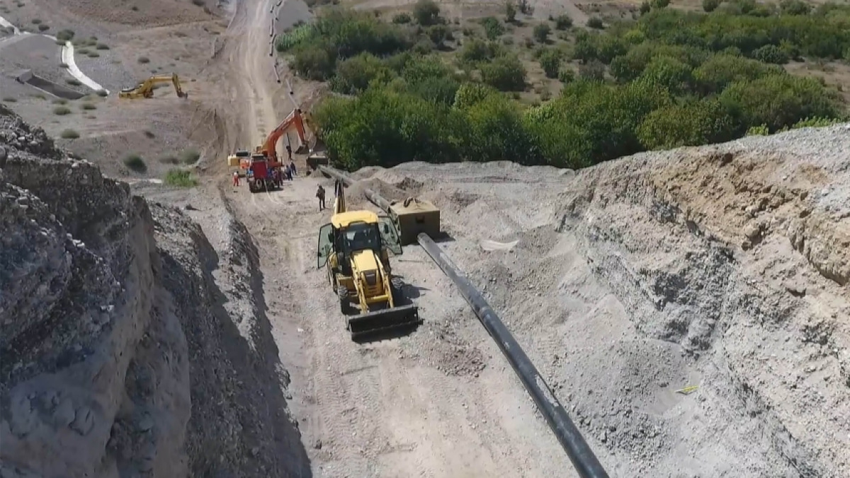 Gasification works carried out in Kalbajar district